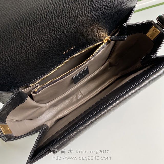Gucci古馳包包 G家新款女包 款號:601067 Sylvie 1969系列小號肩背包 古奇克色全皮單肩斜挎女包  gdj1358